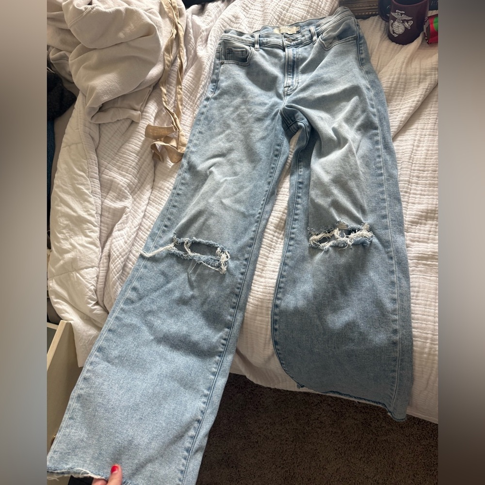 Distressed Light Blue Women's Jeans